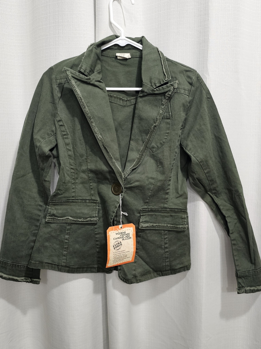 Rothco - Vintage Camouflage Blazer Olive Green - Women’s S Military Utility Y2K